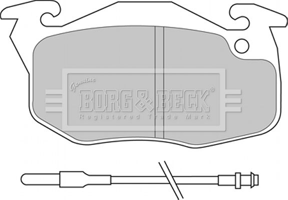 BORG & BECK Комплект тормозных колодок, дисковый тормоз BBP2159